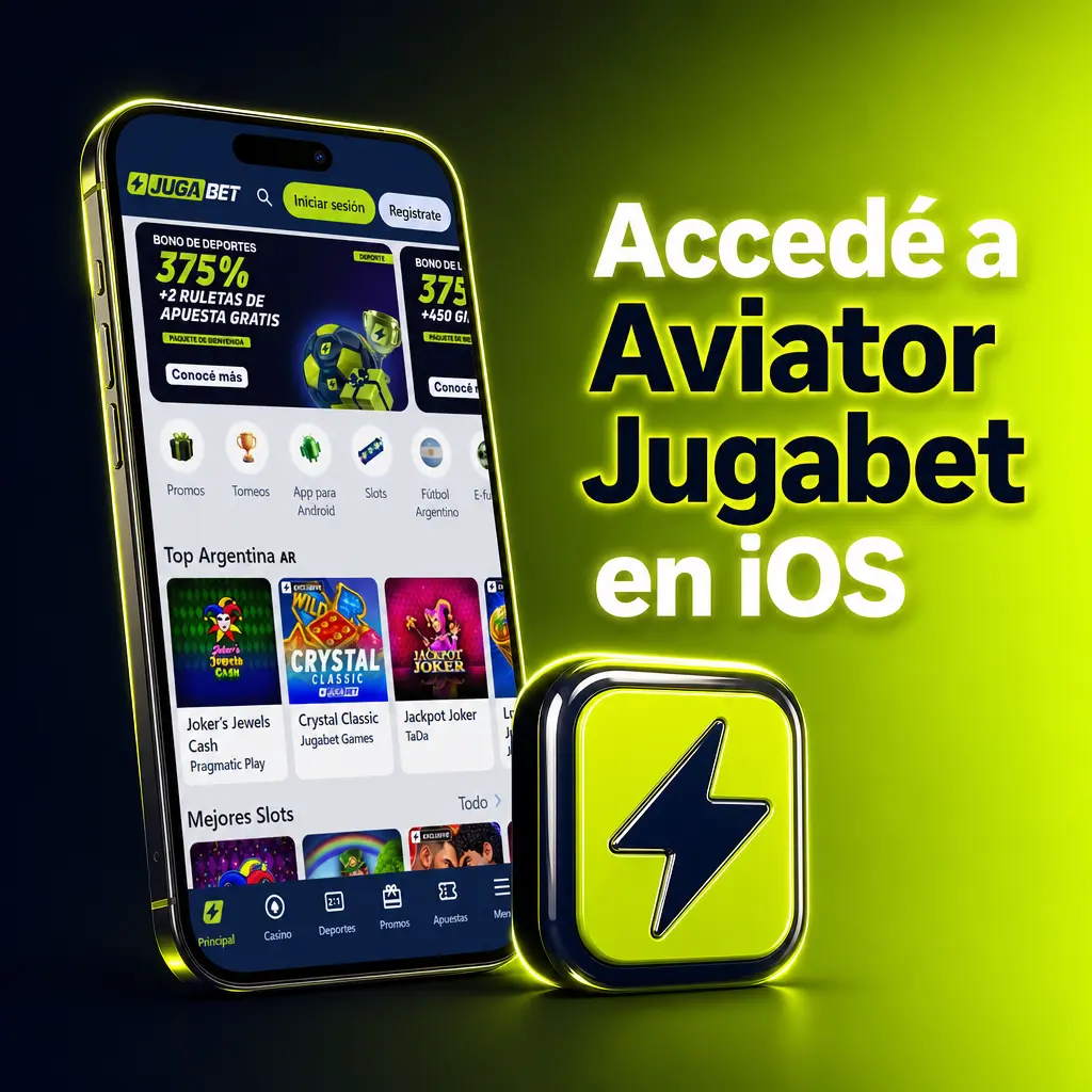 Acceso directo a Aviator de Jugabet en iPhone mediante Safari, sin necesidad de descargar una app en iOS