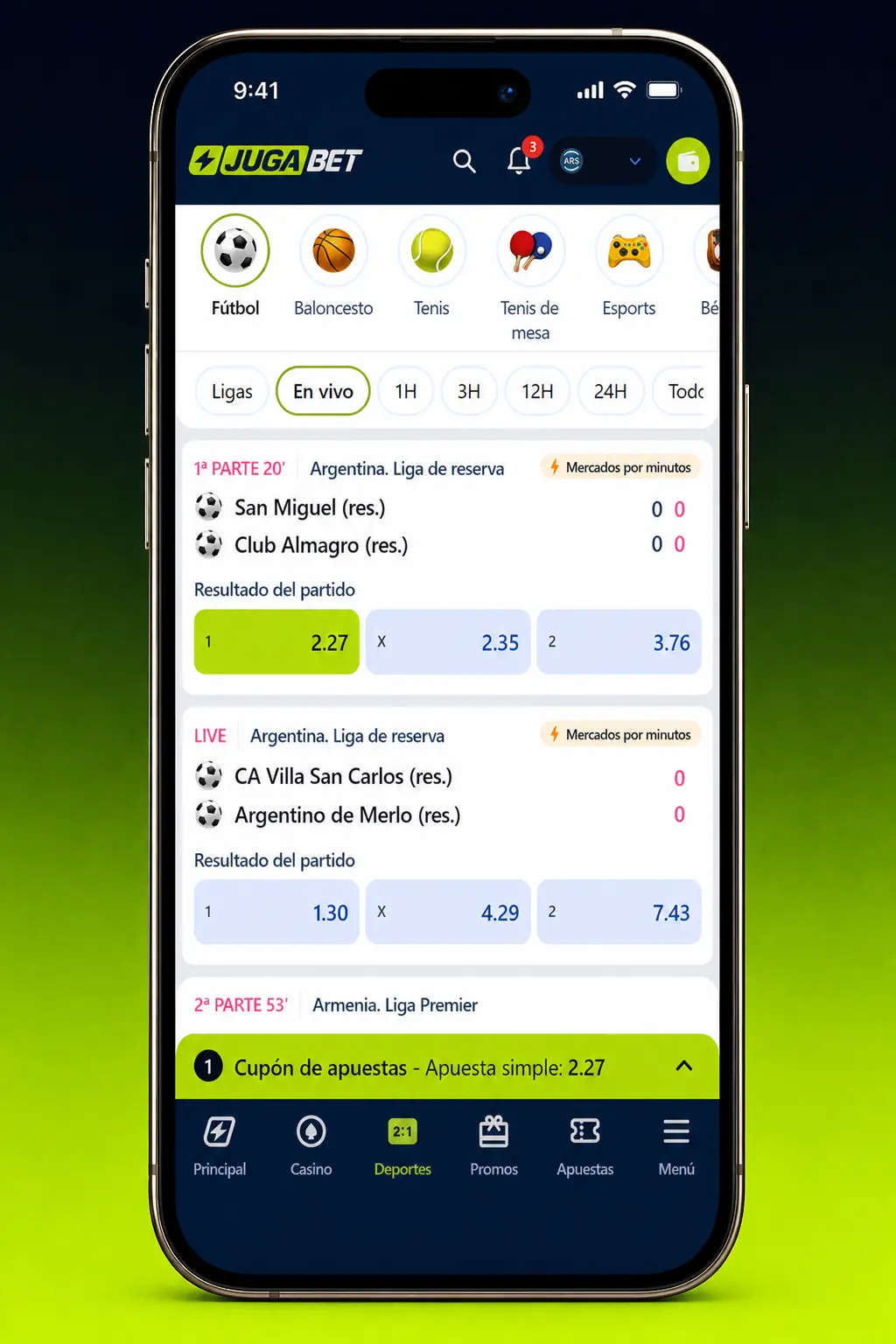 Pasos para registrarte y apostar en eSports en Jugabet: cuenta, depósito y elección de mercado.