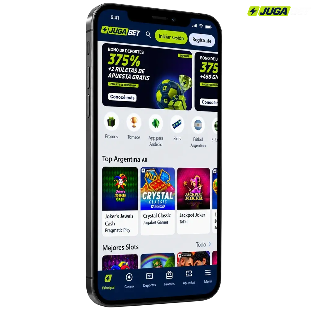 Descargá la app de Jugabet APK para Android e iOS en Argentina, con bonos de bienvenida y métodos de pago locales.