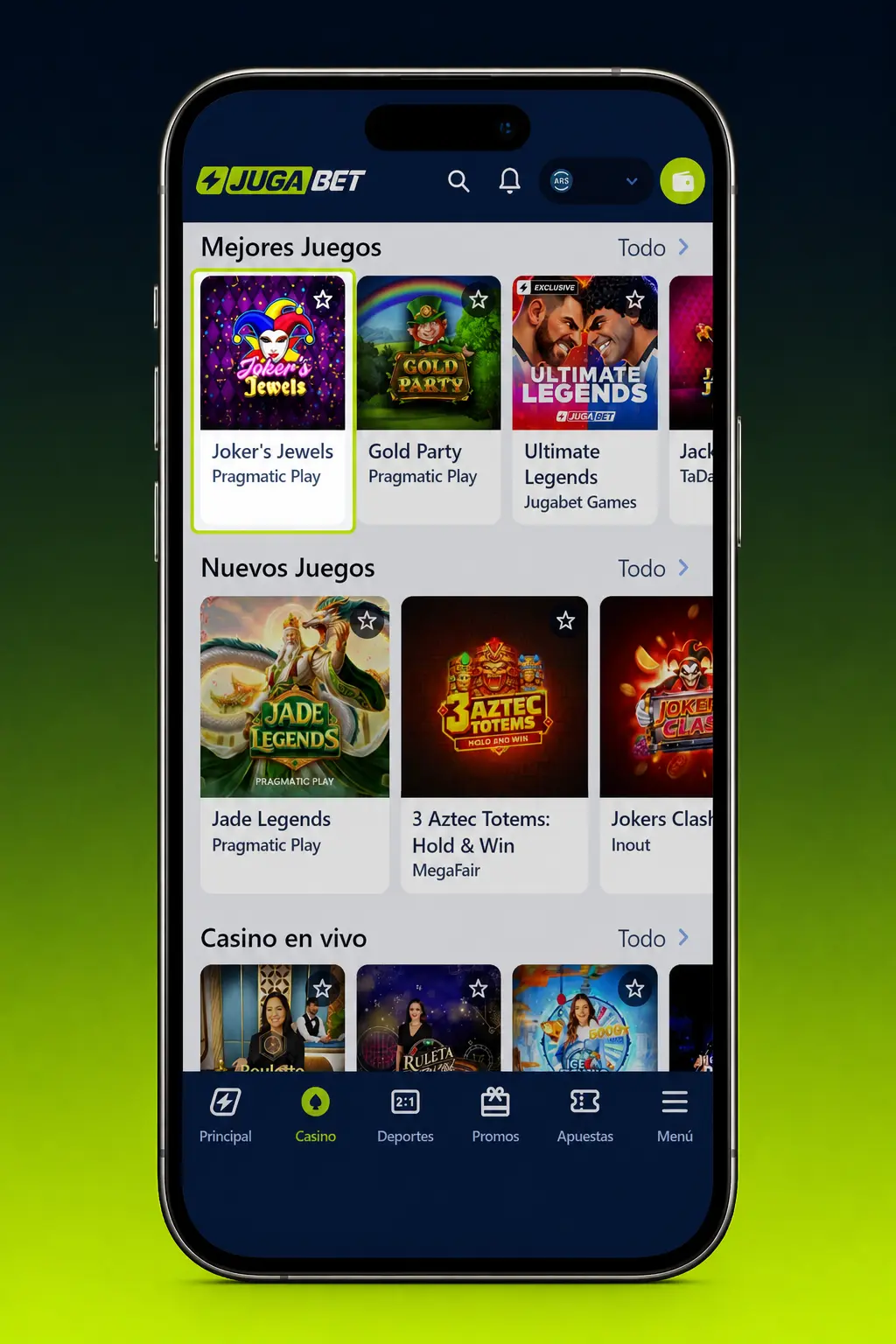 Pasos para registrarte y jugar en el casino en vivo de Jugabet: cuenta, depósito, bono y elección de mesa.