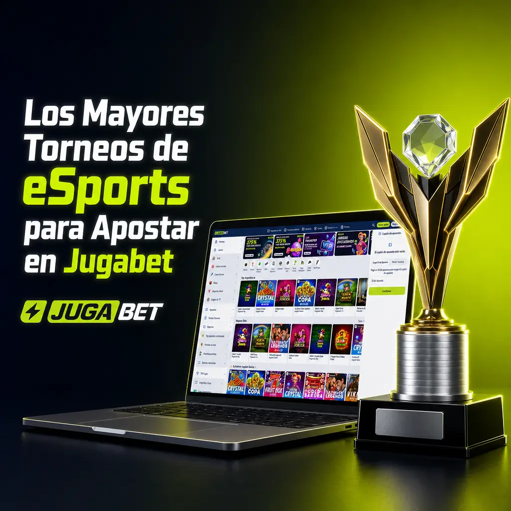 Tabla con los principales torneos de eSports (Dota 2, CS2, LoL, Valorant) disponibles para apostar en Jugabet.