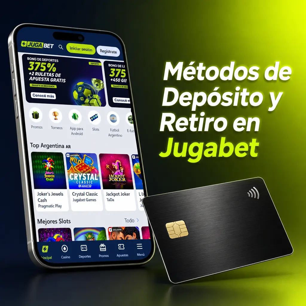 Métodos de depósito y retiro en Jugabet: Mercado Pago, transferencia bancaria, Astropay, Claro Pay, NaranjaX, Binance Pay y Bybit Pay
