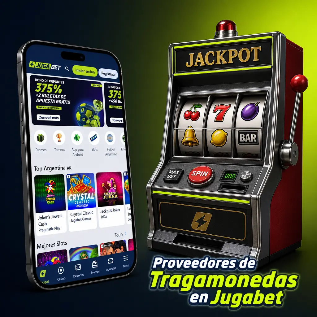 Proveedores de tragamonedas en Jugabet: Pragmatic Play, Play'n GO, NetEnt, Habanero y otros estudios de software.